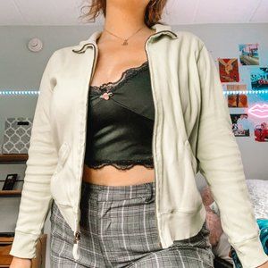light green zip up